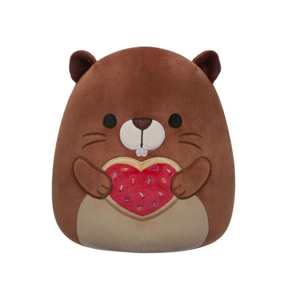 Squishmallows Original 16 inch Chip The Brown Beaver Holding Heart - Picture 5 of 7